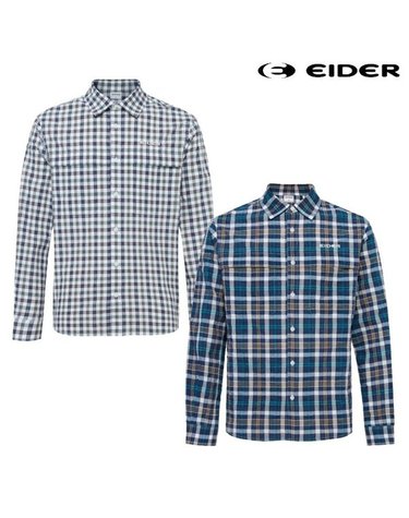 [갤러리아] 25SS 아이더 LINEN LOOK (린넨 룩) 남성 긴팔 체크 셔츠 DMM25462a