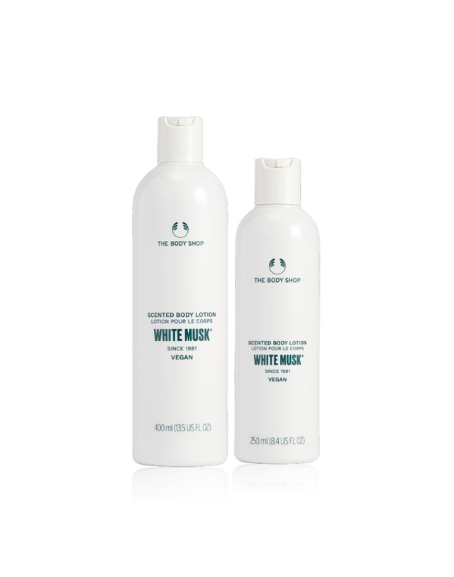 더바디샵 [갤러리아] 화이트 머스크 바디 로션 디럭스 (650ml) 착용컷