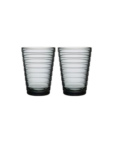 [갤러리아] [이딸라] 아이노 알토 유리컵 330ml 회색 2개입_1008563