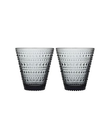 [갤러리아] [이딸라] 가스테헬미 유리컵 300ml 회색 2개입_1018765