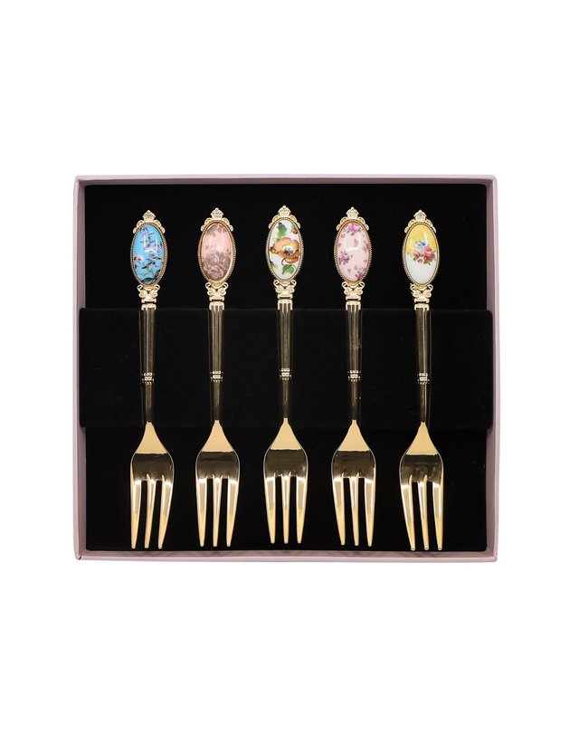 로얄 알버트 [갤러리아] 100주년 디저트 포크 16cm 5P 세트 (후기) 착용컷