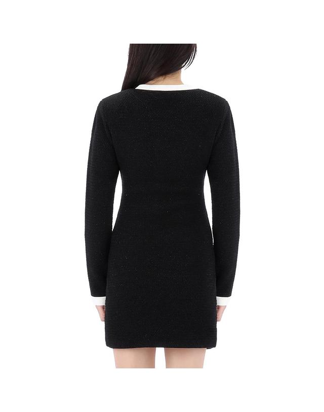 셀프포트레이트 셀프포트레이트 콘트라스트 카라 니트 미니 원피스 RS25034SB BLACK 착용컷