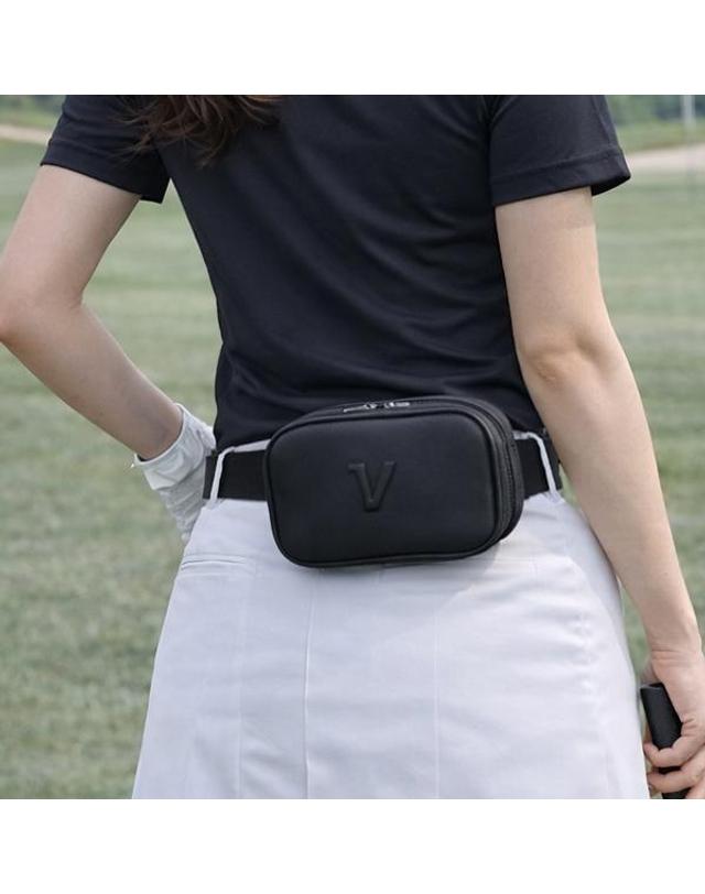 볼빅_용품일반 볼빅 V로고 에어핏 레이디스 여자골프 벨트백 파우치 착용컷