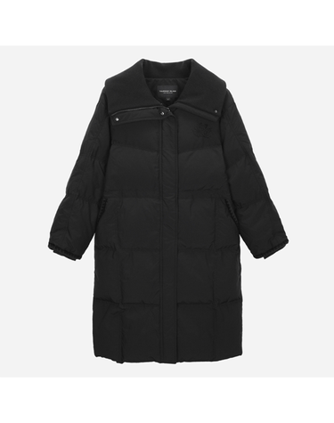 [갤러리아] [써스데이아일랜드]2025 F/W 카라 니트 배색 덕 다운 점퍼 (T258MDJ250W)