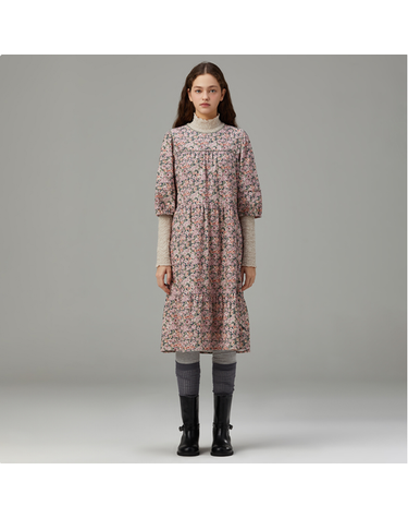 [갤러리아] [써스데이아일랜드]2025 F/W 플라워 미디 코듀로이 원피스(T258MOP238W)