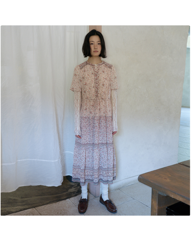 [갤러리아] [써스데이아일랜드]2025 F/W  보더패턴 믹스 원피스 (T256MOP155W)