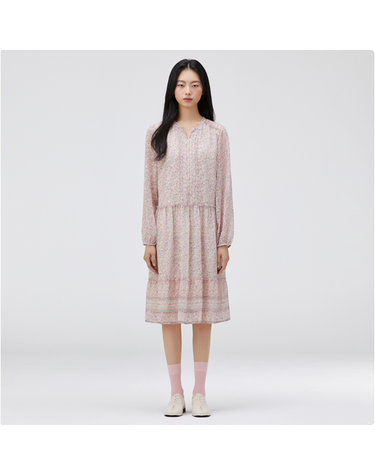 [갤러리아] [써스데이아일랜드] 2026 S/S 플라워 보더 미디 원피스 (T262MOP139W)