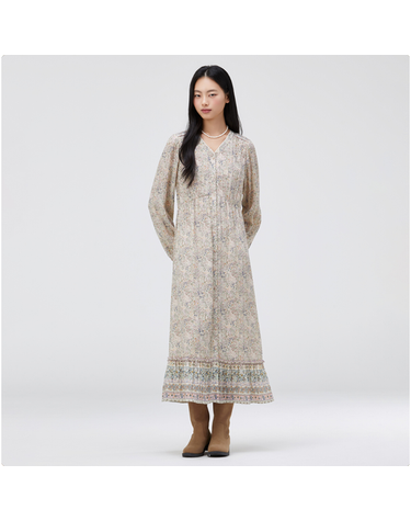 [갤러리아] [써스데이아일랜드] 2026 S/S 플라워 브이넥 풀오픈 원피스 (T262MOP135W)