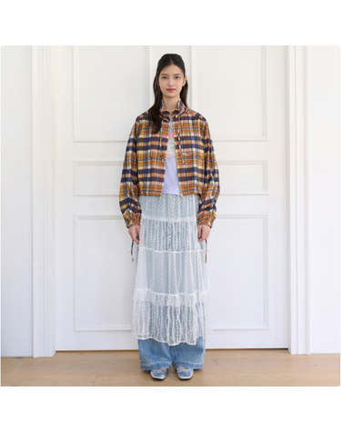 [갤러리아] [써스데이아일랜드]2026 S/S 유니크 볼드 체크 점퍼 (T264MJP243W)