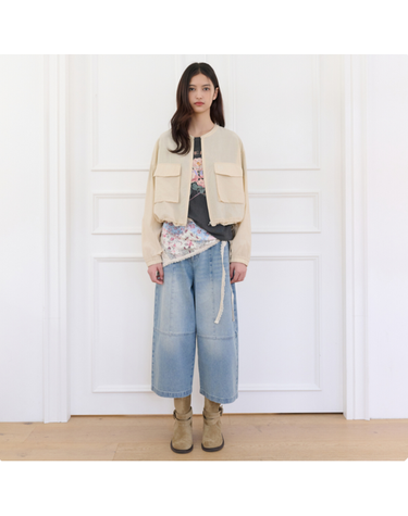 [갤러리아] [써스데이아일랜드]2026 S/S 레이스 자수 포인트 점퍼 (T264MJP931W)