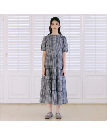 [갤러리아] [써스데이아일랜드] 2026 S/S 핀코드디테일 체크원피스 (T264MOP286W)