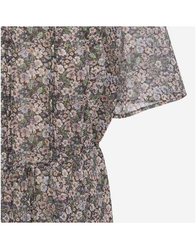 써스데이아일랜드 [갤러리아] [써스데이아일랜드]2025 F/W 프릴 포인트 보더믹스 원피스 (T256MOP160W) 착용컷
