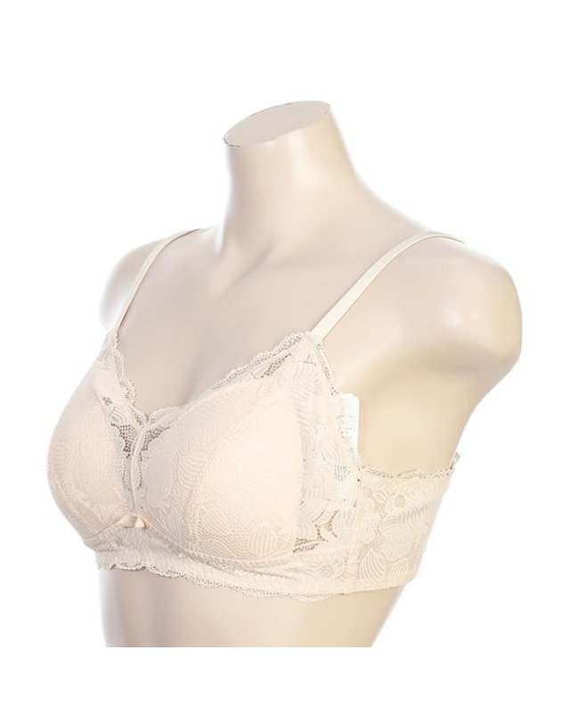 비비안 [갤러리아] G/비비안 수입 자가드레이스 삼각패드 브라렛(BR1990A)CR 착용컷
