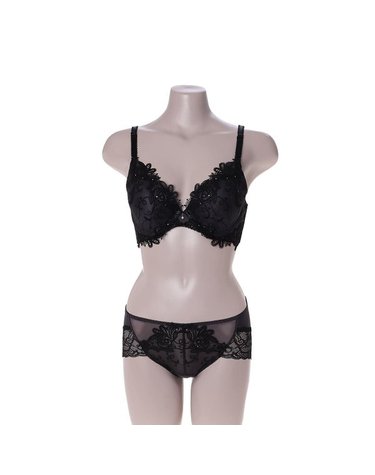 [갤러리아] 비비안 우아한 패치자수 몰드브라 힙레이스팬티세트 BR984A/BP984A/BK