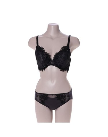 [갤러리아] 비비안 우아한 패치자수 몰드브라 햄팬티세트 BR984A/BP984AP/BK