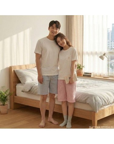 [갤러리아] 면 체크 패턴 여성남성 홈웨어 커플 실내복 하의(EZ1971BEZ2971B)