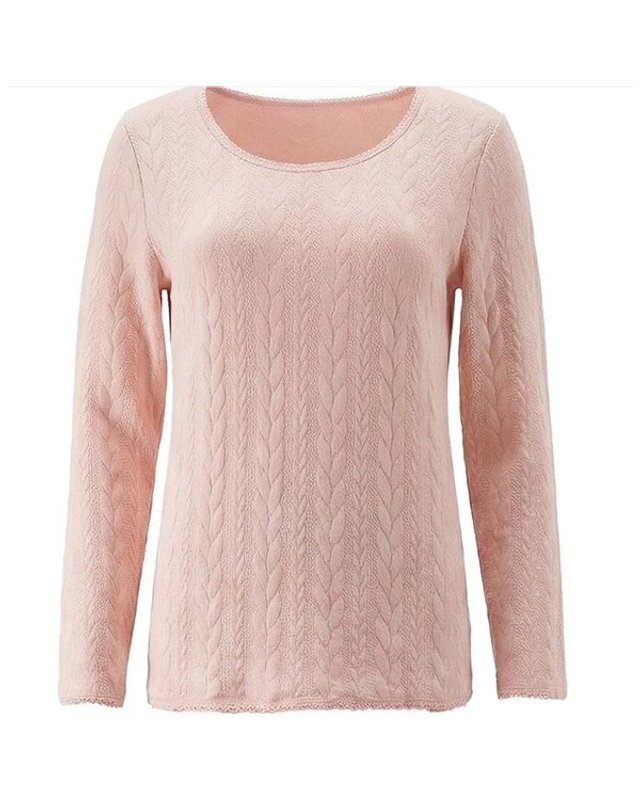 비비안 [갤러리아] [비비안]여성 내의 삼중직 누빔 9부 내복 상의하의 세트(LG9284 LG9284P) 착용컷
