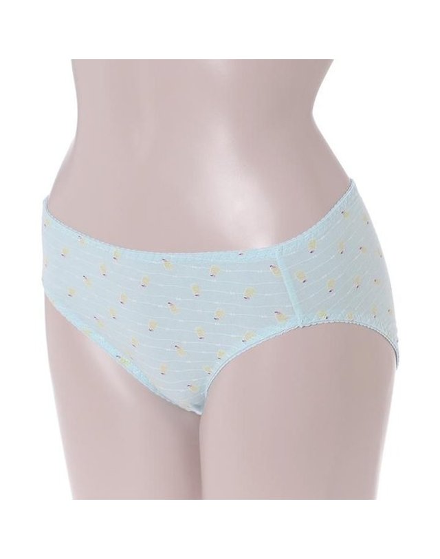 비비안 [갤러리아] [비비안]면모달 실타래프린트 여성 삼각 위생팬티 PT7966/MINT 착용컷