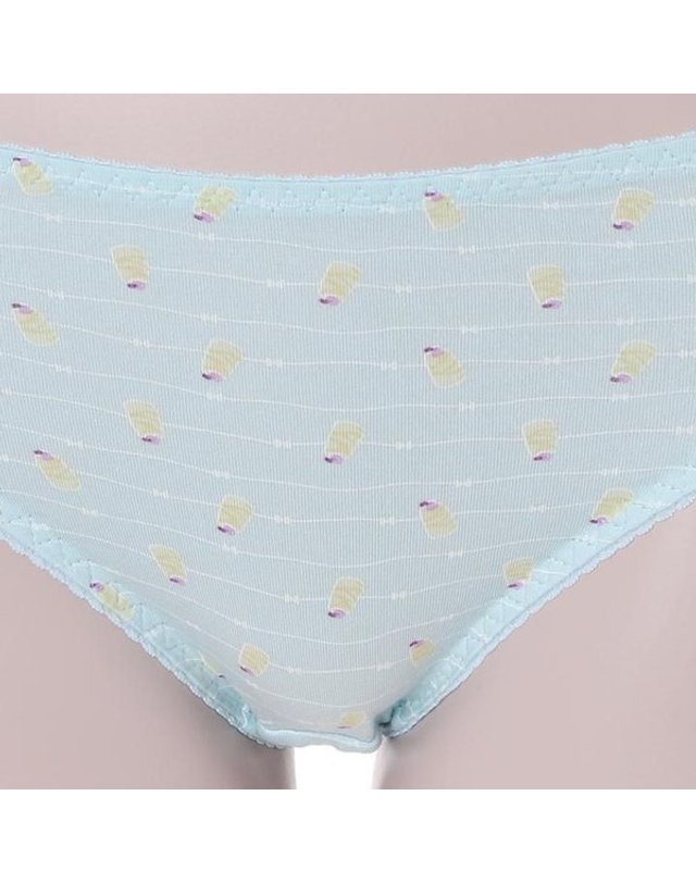 비비안 [갤러리아] [비비안]면모달 실타래프린트 여성 삼각 위생팬티 PT7966/MINT 착용컷