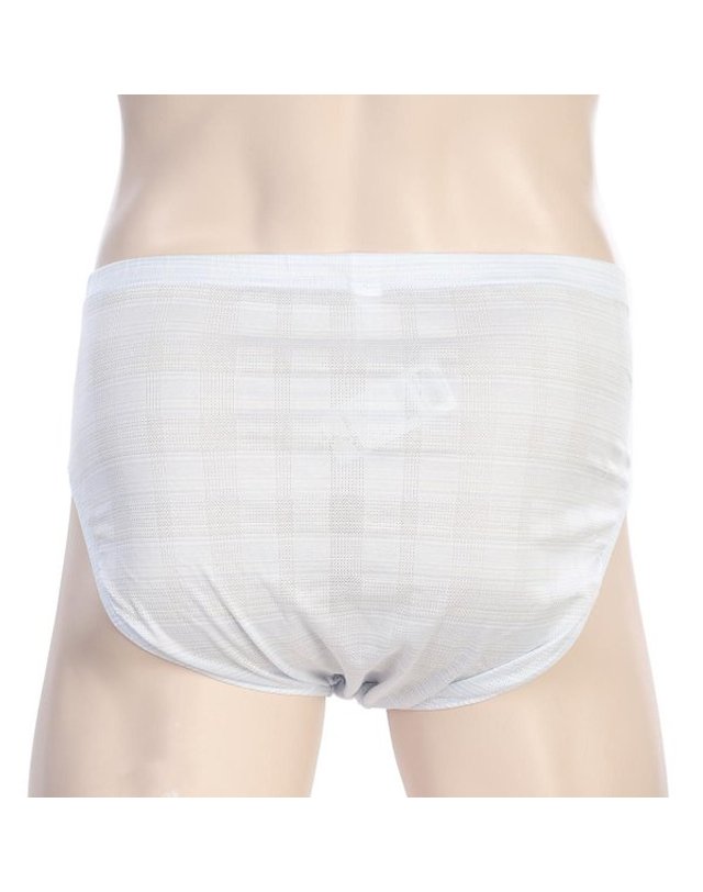 비비안 [갤러리아] G/비비안 은은한 컬러감 80수 선염 면폴리 남성 브리프 삼각팬티(CP1522G)LBL 착용컷