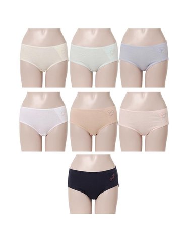 [갤러리아] [비비안]기장높은 7가지 순면 여성 요일팬티 PT7411/SET