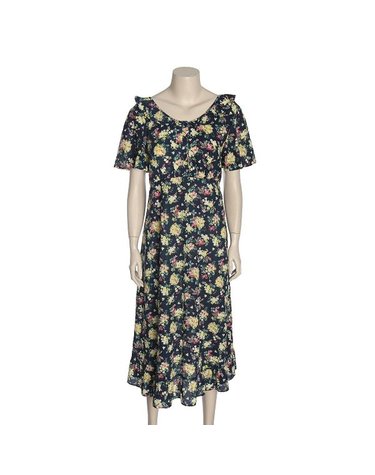 [갤러리아] G/면 레이온 혼방 꽃 프린트 원피스(GW8790B)NAVY