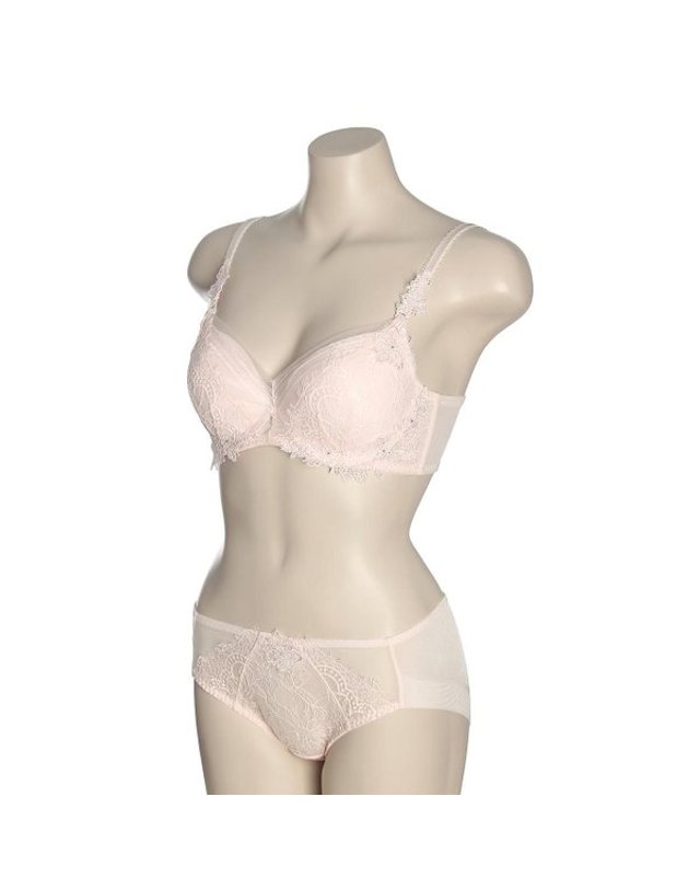 비비안 [갤러리아] G/케미컬 자수 레이스 웨딩 브래지어 햄팬티 세트(BR946A BP946AP)LTPK 착용컷