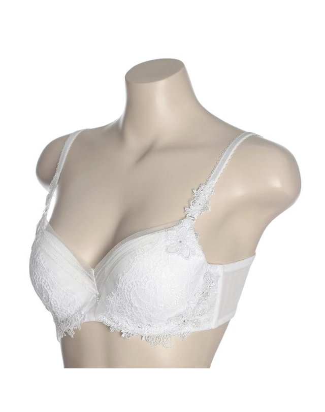 비비안 [갤러리아] G/케미컬 자수 레이스 웨딩 브래지어(BR946A)WH 착용컷