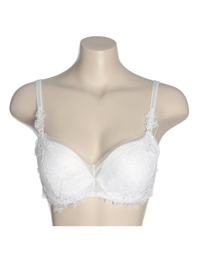 비비안 [갤러리아] G/케미컬 자수 레이스 웨딩 브래지어 3종1(BR946A) 착용컷