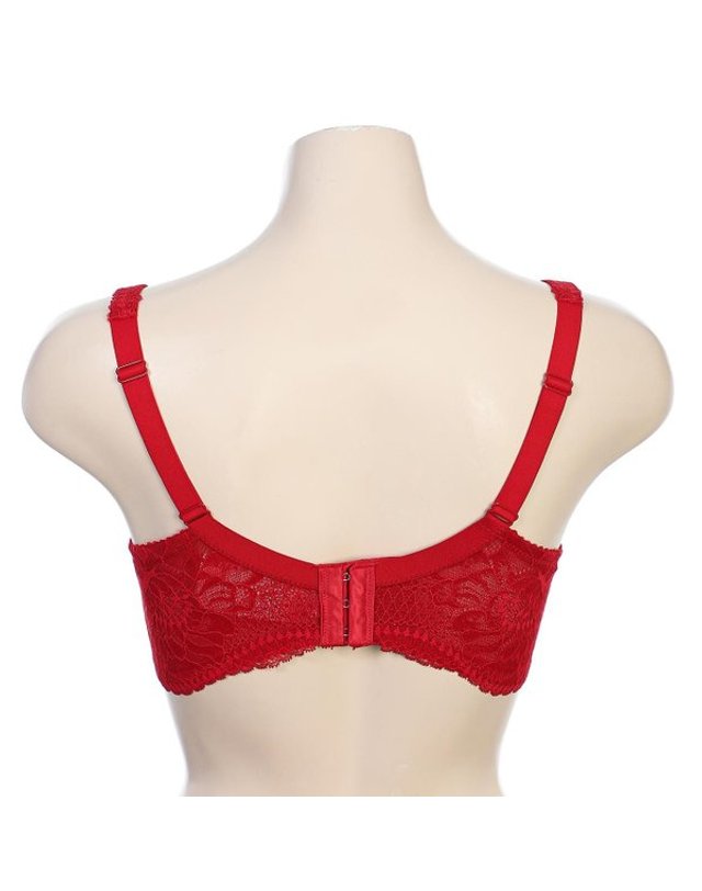 비비안 [갤러리아] G/비비안 BBM 자가드 레이스 풀컵 보정 브래지어D-F컵(BR3526Q)RED 착용컷