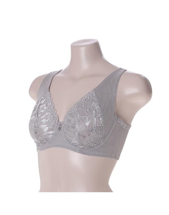 비비안 [갤러리아] [비비안][D,E,F컵]BBM 홑겹 기능성 풀컵 브라 BR3531Q/GREY 착용컷