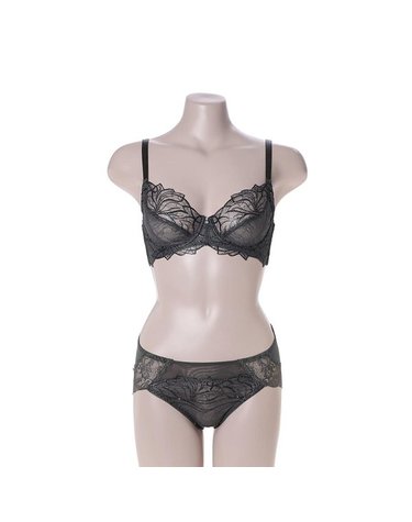 [갤러리아] 와코루[C컵]살루트 블링블링호일프린트랏셀 홑겹브라+팬티[DBR0465C DPTA/GR]