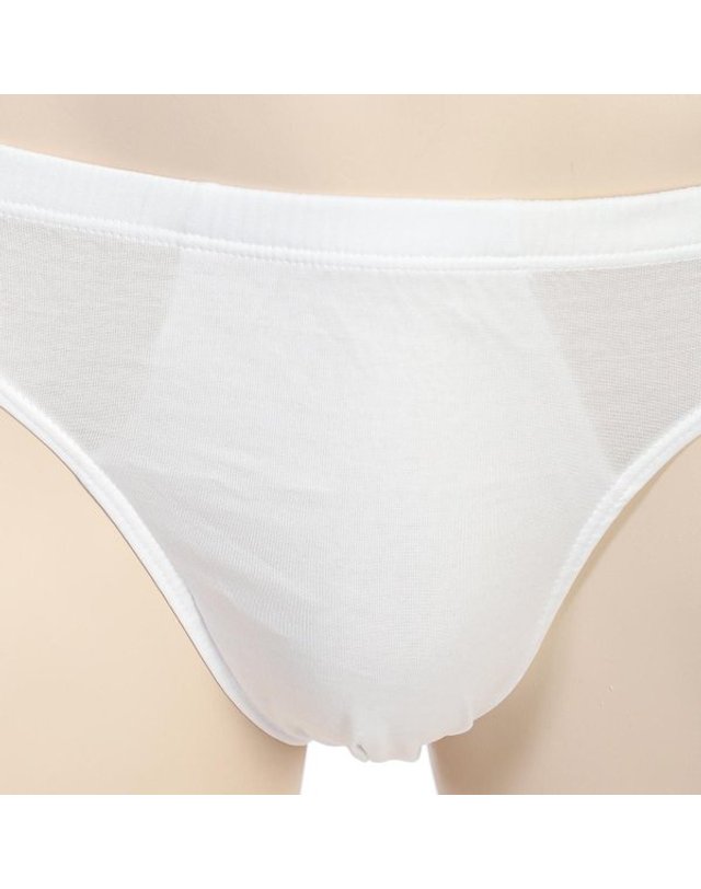 와코루 [갤러리아] 와코루 남)가볍고 부드러운 면100수 기본순면 화이트 삼각팬티(WMP8610P) 착용컷