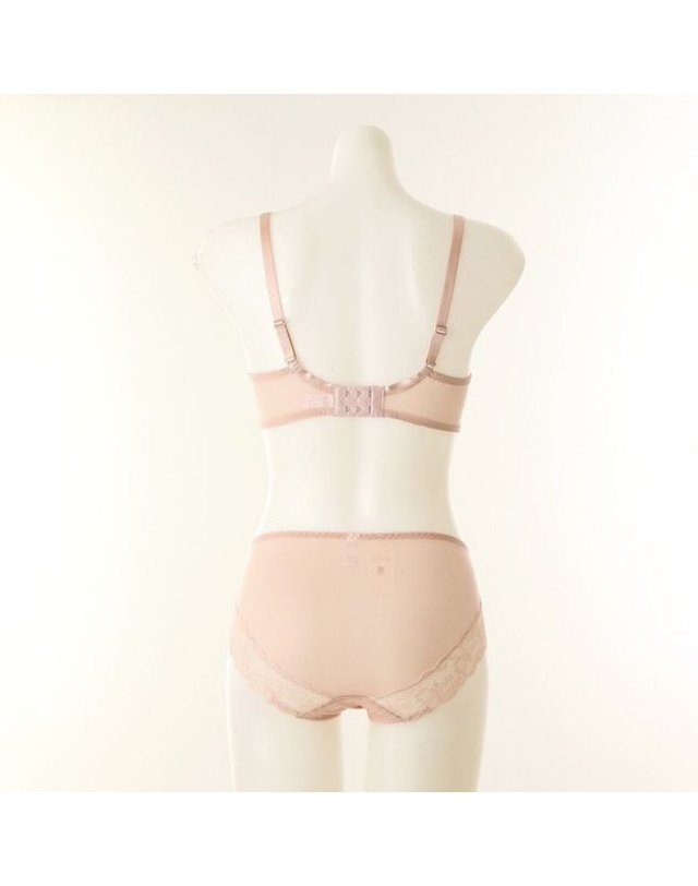 와코루 [갤러리아] [여]호일 프린트 자수 홑겹브라 레이스팬티세트 B컵(DBR0465B DPT0465A) 착용컷