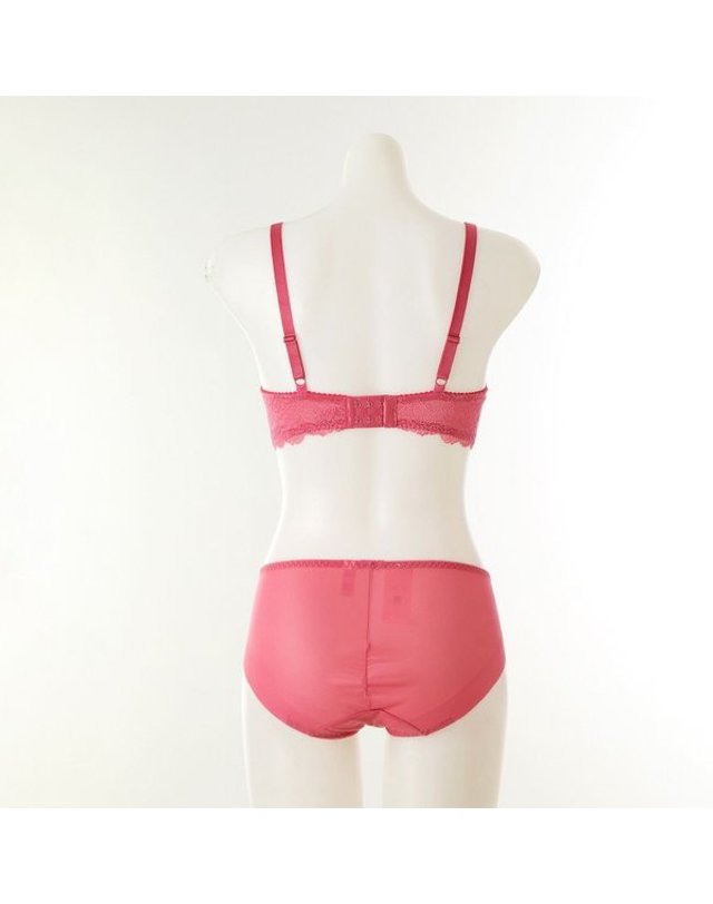 와코루 [갤러리아] [여]플라워 자수 튤레이스 패드브라 헴팬티세트 C컵(DBR0467C DPT0467H) 착용컷
