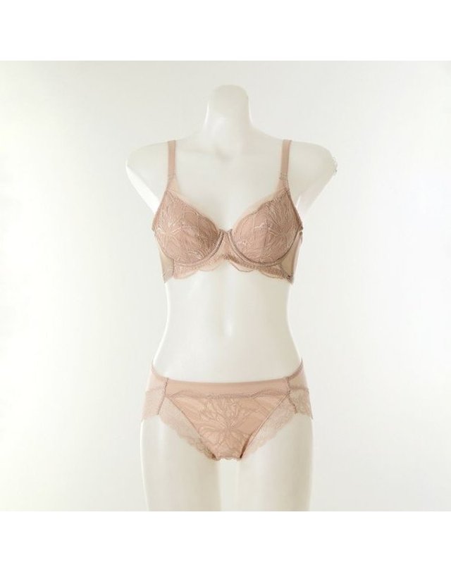 와코루 [갤러리아] [여]퍼펙트핏 세미보정 풀컵브라 레이스팬티세트 A컵(WBRP021A WPTP021A) 착용컷