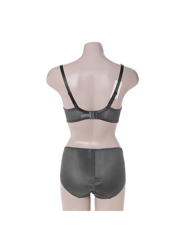 와코루 [갤러리아] 와코루[B컵]살루트 블링블링호일프린트랏셀 홑겹브라+햄팬티[DBR0465B DPTH/GR] 착용컷