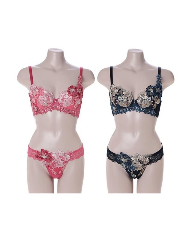 와코루 [갤러리아] 와코루[C컵]살루트 언밸런스 브라+T]티팬티 [DBR0467C DPT0467T/NB] 착용컷