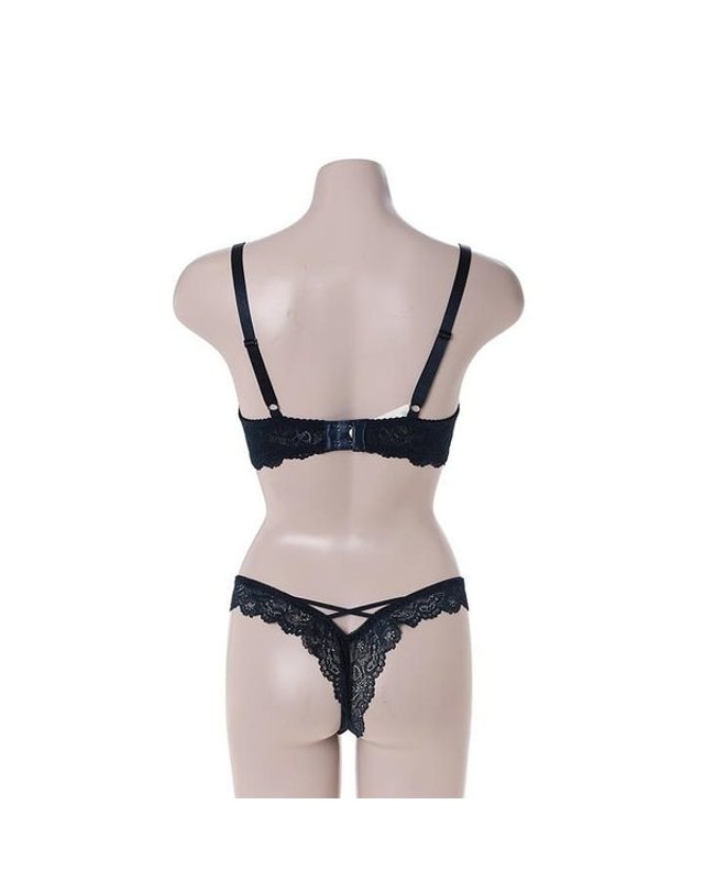와코루 [갤러리아] 와코루[C컵]살루트 언밸런스 브라+T]티팬티 [DBR0467C DPT0467T/NB] 착용컷