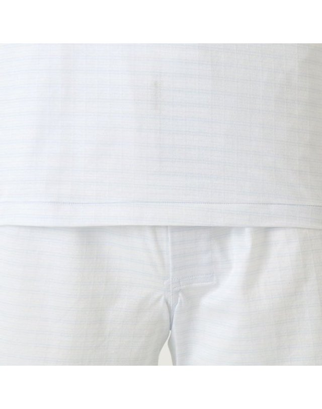와코루 [갤러리아] 남]와코루 순면80수 은은한 톤온톤 체크 런닝[WMV8430R/BU] 착용컷