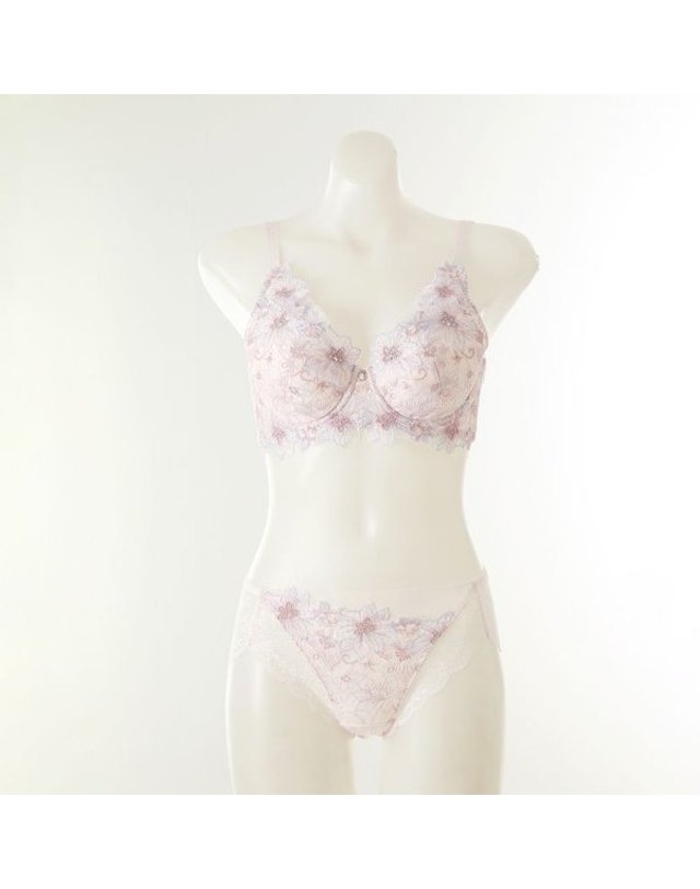 와코루 [갤러리아] 여/와코루 D컵 살루트 감각 보정브라+망사팬티(DBR0466D/DPT0466S IV) 착용컷