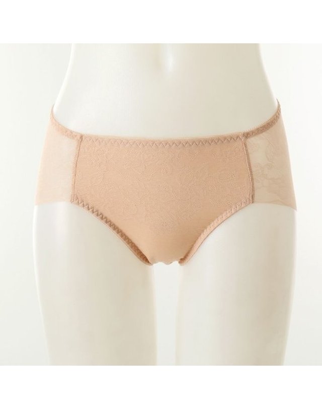 와코루 [갤러리아] 편안하고 가벼운 보정기능의 자카드 노라인 햄팬티(WLGC480T BR) 착용컷