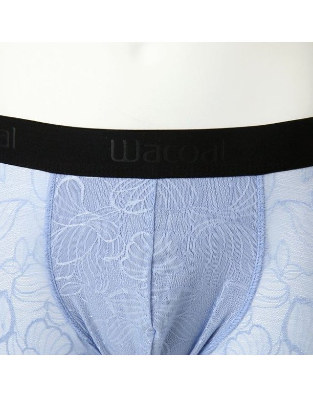 와코루 [갤러리아] 남］아웃밴드 나일론 스판 망사레이스 드로즈팬티 컬러택1(WMP2448V BU/RE) 착용컷
