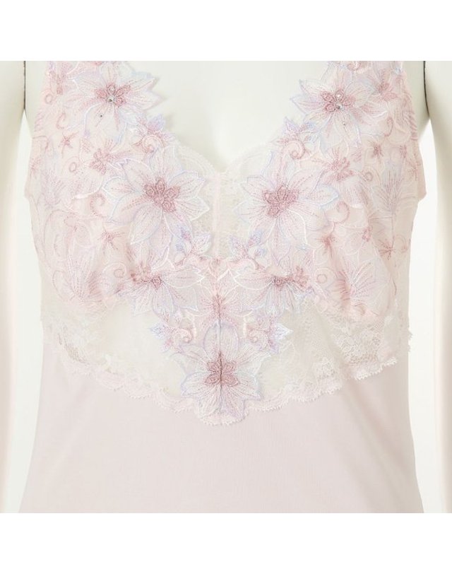 와코루 [갤러리아] 여)섬세한 자수 화려한 레이스 최고급 살루트 웨딩 풀슬립(DFS0466 PK) 착용컷