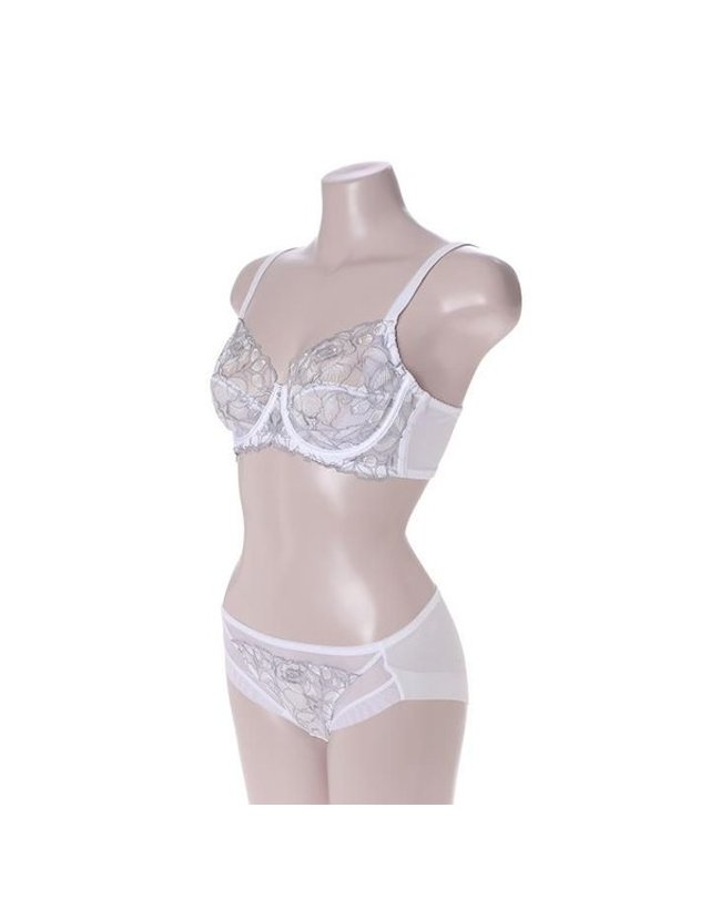 와코루 [갤러리아] 와코루[B컵]살루트 엔젤망 와이어홑겹브라+햄팬티[DBR0469B DPT0469H/WH] 착용컷