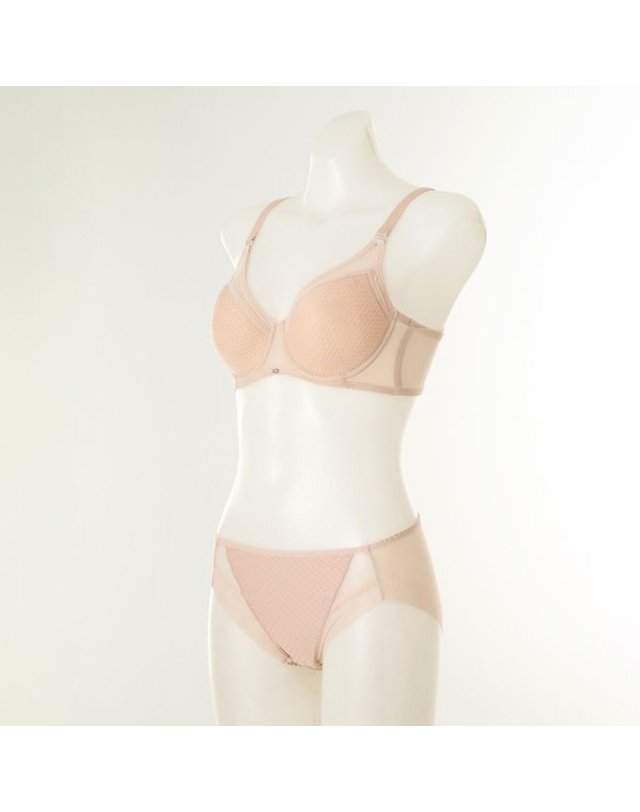 와코루 [갤러리아] C컵]와코루스키노 풀사이드스트레치 몰드브라+햄팬티[WBR1974C WPT1974H/SK] 착용컷