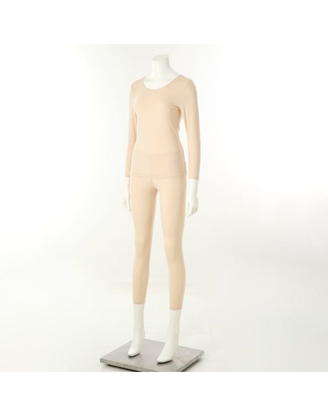 와코루 [갤러리아] 여)마이크로 모달100수 9부 데일리 상/하 내의 세트(WLG4920C/4920L SK) 착용컷