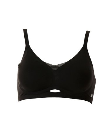 [갤러리아] 와코루 슬림한 탈착 물방울모양 몰드컵 심리스 노와이어 서포트 브라(WGB2410 BK)