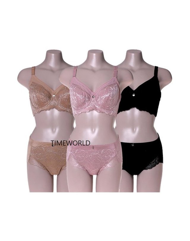 와코루 [갤러리아] 여]와코루(D컵)풀컵 기능성 브라+팬티세트 [WGBM100D WPTM100C/CO] 착용컷