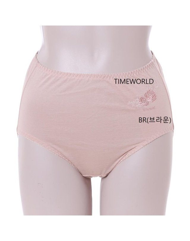 와코루 [갤러리아] [4종택1]와코루 순면 100% 꽃자수 팬티 [WPT4122/4C] 착용컷